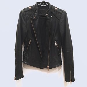 Zara Lambskin Leather Jacket XS